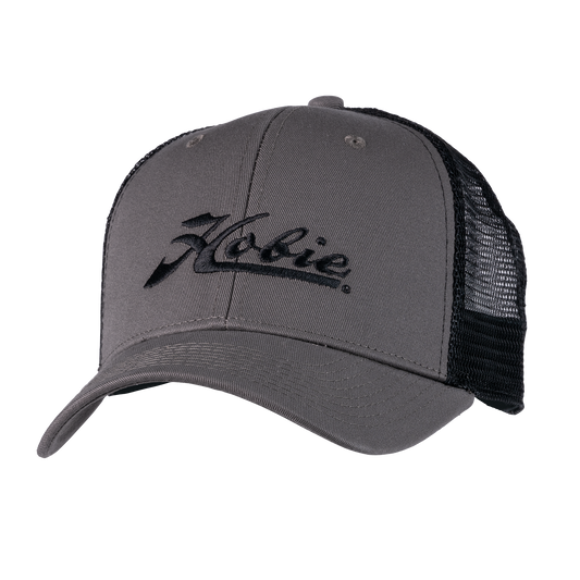 Script Trucker Hat Charcoal